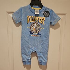 NEW Toy Story Wild West Blue Baby Romper